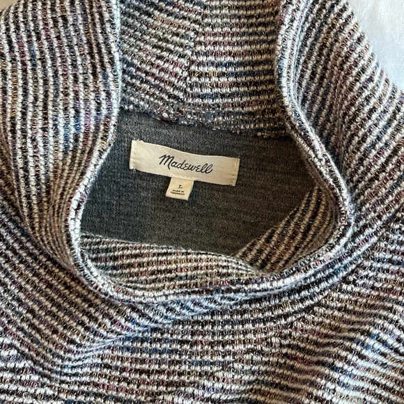 Madewell Textured Turtleneck Top in Rainbow Rib L - Picture 12 of 13
